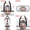 Easter Flower Eggs Rabbit Travel Duffel Bag with Foldable Shoe Compartment Shoulder Tote Travel Weekend Bag Sports Gym Overnight Bags view 3