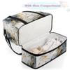 Marble Texture Design Travel Duffel Bag with Foldable Shoe Compartment Shoulder Tote Travel Weekend Bag Sports Gym Overnight Bags view 4