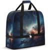 Galaxy Sky Travel Duffel Bag with Foldable Shoe Compartment Shoulder Tote Travel Weekend Bag Sports Gym Overnight Bags view 1