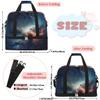 Galaxy Sky Travel Duffel Bag with Foldable Shoe Compartment Shoulder Tote Travel Weekend Bag Sports Gym Overnight Bags view 2