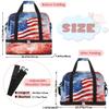 American Independence Day Flag Travel Duffel Bag with Foldable Shoe Compartment Shoulder Tote Travel Weekend Bag Sports Gym Overnight Bags view 2