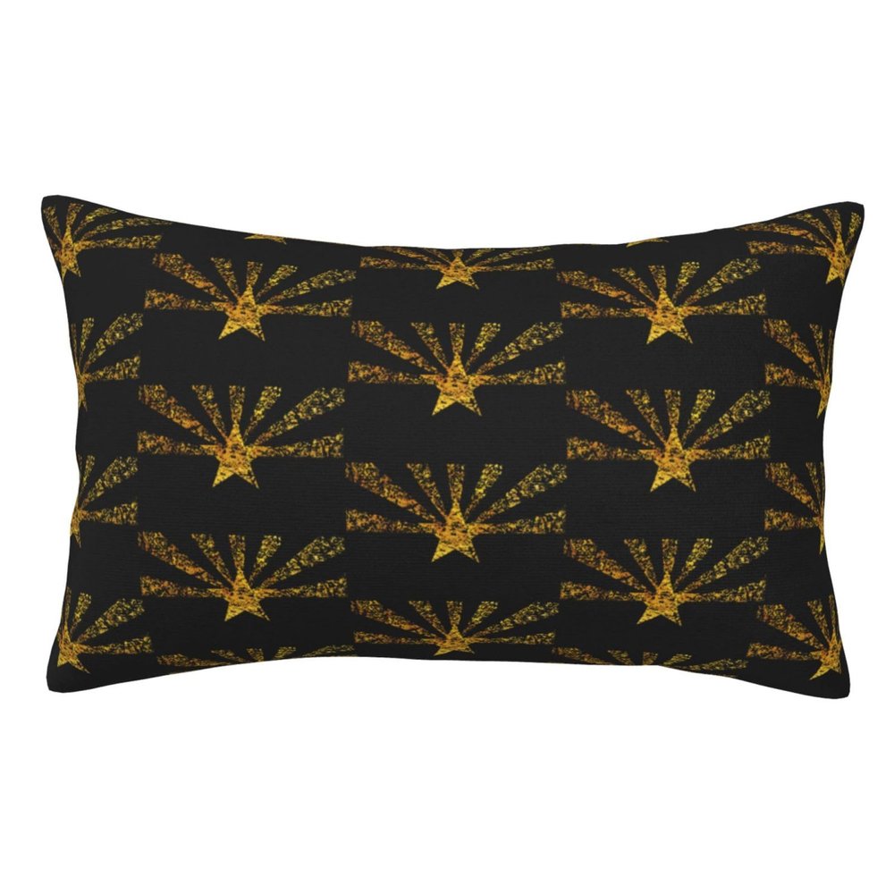 Augenstern Zippered Bed Pillow Protector Arizona-State-Flag-Gold Decorative Throw Pillow Cover Pillowcase Encasement 14"X20"