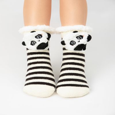 Heated Socks for Women Rechargeable Keep Warm 3 to 6 Hours Washable Warm Socks, Winter Sports Foot Camping Warmer Suitable for The Elderly and Children with Cold Hands and Feet in Winter (Panda)