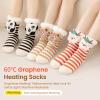 Heated Socks for Women Rechargeable Keep Warm 3 to 6 Hours Washable Warm Socks, Winter Sports Foot Camping Warmer Suitable for The Elderly and Children with Cold Hands and Feet in Winter (Panda) view 2