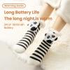 Heated Socks for Women Rechargeable Keep Warm 3 to 6 Hours Washable Warm Socks, Winter Sports Foot Camping Warmer Suitable for The Elderly and Children with Cold Hands and Feet in Winter (Panda) view 3