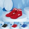 Boxing Shoes for Kids Sports Training Shoes Men's Wrestling Shoes Boys Girls High Top Boots (Blue, 8 Big Kids) view 2
