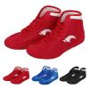 Boxing Shoes for Kids Sports Training Shoes Men's Wrestling Shoes Boys Girls High Top Boots (Blue, 8 Big Kids) view 4