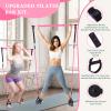 Bbtops Pilates Bar Kit with Resistance Bands,Pilates Flexbands Kit Exercise Fitness Equipment for Women & Men Home Gym Yoga,Multifunctional Pilates Bar Full Body Workout Equipment Pink view 2