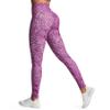 Aoxjox High Waisted Workout Leggings for Women Scrunch Tummy Control Luna Buttery Soft Gym Yoga Pants 26" (Purple Leaf Print, X-Small) view 4