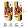Maryland State Paisley Flag Print Socks 5 Pairs Low Cut Ankle Athletic No Show Socks for Men Women view 2