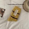 1 Pair Of Striped Socks Women's Mid-calf Socks Thickened Warm Stacked Socks Fall And Winter Stockings view 3