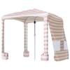 AMMSUN Beach Cabana, 6.2'6.2' Beach Canopy, Easy Set up and Take Down, Cabana Tent with Sand Pockets, Instant Sun Shade with Side Wall, Elegant Pink view 1
