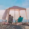 AMMSUN Beach Cabana, 6.2'6.2' Beach Canopy, Easy Set up and Take Down, Cabana Tent with Sand Pockets, Instant Sun Shade with Side Wall, Elegant Pink view 2