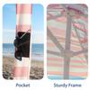 AMMSUN Beach Cabana, 6.2'6.2' Beach Canopy, Easy Set up and Take Down, Cabana Tent with Sand Pockets, Instant Sun Shade with Side Wall, Elegant Pink view 3