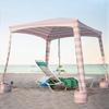 AMMSUN Beach Cabana, 6.2'6.2' Beach Canopy, Easy Set up and Take Down, Cabana Tent with Sand Pockets, Instant Sun Shade with Side Wall, Elegant Pink view 4