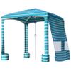 AMMSUN Beach Cabana, 6.2'6.2' Beach Canopy, Easy Set up and Take Down, Cabana Tent with Sand Pockets, Instant Sun Shade with Side Wall, Turquoise view 1