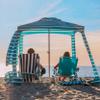AMMSUN Beach Cabana, 6.2'6.2' Beach Canopy, Easy Set up and Take Down, Cabana Tent with Sand Pockets, Instant Sun Shade with Side Wall, Turquoise view 2