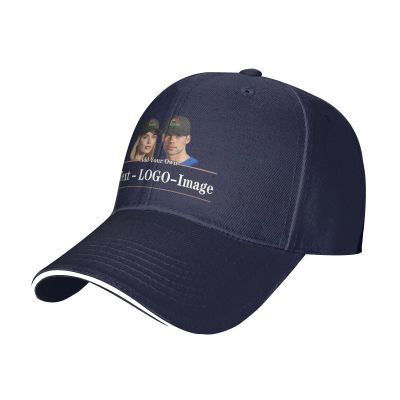 Custom Hat for Men Personalized Customize Team Logo Text Image Customized Hats Unisex Sport Baseball Caps Navy Blue