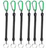 FANGBLUE 6Pcs Fishing Lanyards with Carabiner Boating Ropes Retention Ropes Holder Pliers Lip Bass Fishing Tackle for Safe Keeping Fishing Rod (Green) view 1