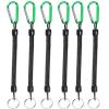 FANGBLUE 6Pcs Fishing Lanyards with Carabiner Boating Ropes Retention Ropes Holder Pliers Lip Bass Fishing Tackle for Safe Keeping Fishing Rod (Green) view 2