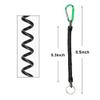 FANGBLUE 6Pcs Fishing Lanyards with Carabiner Boating Ropes Retention Ropes Holder Pliers Lip Bass Fishing Tackle for Safe Keeping Fishing Rod (Green) view 4
