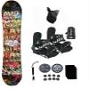Symbolic Acc Graffiti Snowboard and Black Bindings Package Leash, Stomp, Mask Mens Womens (153-Rocker+Lrg Binding(Men 9-13) ac14) view 1