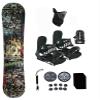 Symbolic Acc Graffiti 156cm Snowboard and Black Bindings Package Leash, Stomp, Mask Mens Womens (156-Rocker+Lrg Binding(Men 9-13) ac22) view 1