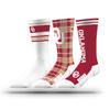 Strideline NCAA Mens Socks- Weekender 3 Pack-Oklahoma-Size M/L (8-12) view 1