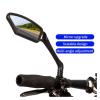 Motorbike Mirror Bicycle Handlebar Reflector Stainless Steel Mirror Adjustable Mirrors Electrical Bike Adjustable Angles Mirror view 2