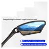 Motorbike Mirror Bicycle Handlebar Reflector Stainless Steel Mirror Adjustable Mirrors Electrical Bike Adjustable Angles Mirror view 4