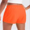 CRZ YOGA Girls Feathery-Fit Soft Athletic Shorts with Zipper Pocket - Tennis Soccer Running Casual Liner Kids Teen Neon Orange Large view 4