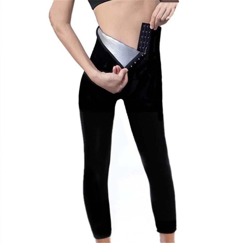 Trousers Slimming Running Trousers Hot Thermal Sweat Pants Trousers Sweat Sweat Jogging Bottoms Women Ladies Sauna Suits (Color : Black, Size : Large)