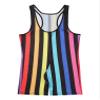 ACSUSS Mens Striped Wrestling Singlet Boxer Bodysuit Weight Lifting Stretchy Leotard Shapewear Rainbow Medium view 4