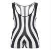 ACSUSS Mens Striped Wrestling Singlet Boxer Bodysuit Weight Lifting Stretchy Leotard Shapewear Black Medium view 1