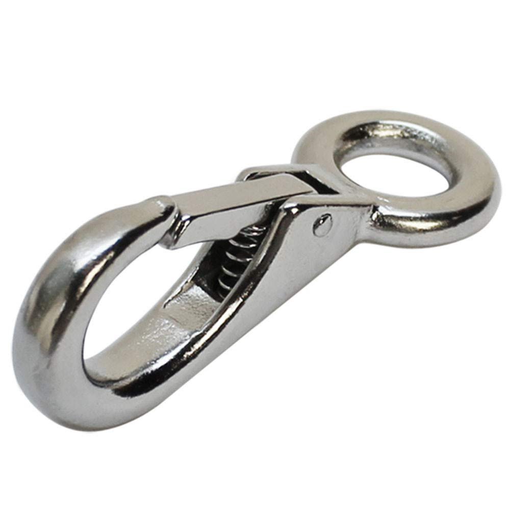 DBMIMPORTERS 5/8" Size Grade 316 Stainless Steel Fixed Eye Boat Snap Hook 2.8" Lenght 1 Pc