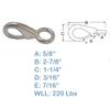 DBMIMPORTERS 5/8" Size Grade 316 Stainless Steel Fixed Eye Boat Snap Hook 2.8" Lenght 1 Pc view 3