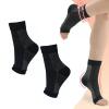 Dioche 1Pair Ankle Elastic Compression Sock Sleeve Cycling Running Ankle Support Brace (L/XL) view 2