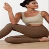 ODODOS 2-Pack Buttery Soft Lounge Yoga Leggings for Women 7/8 Length 25" High Waist Yoga Pants, Black+Brunette, X-Large view 2