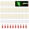 NUEAYMS 50 Pcs Fishing Fluorescent Light Stick Rod Tip Glow Sticks Night Fishing Small Glow Sticks Lightstick Replacement Night Fishing Green Fluorescent Light view 1