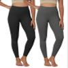 ODODOS 2-Pack Buttery Soft Lounge Yoga Leggings for Women 7/8 Length 25" High Waist Yoga Pants, Black+Charcoal, XX-Large view 1