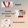 Boys Formal Suit Wedding Tuxedo 3 Pieces Floral Jacket Pants Vest Kids Party Blazer Set 2-14 Years Old Khaki view 2