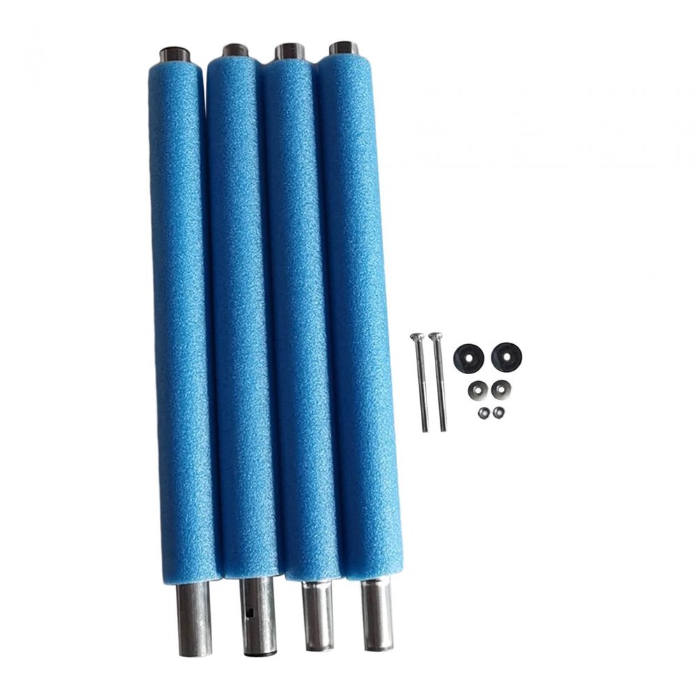 4X Trampoline Poles Railing Fence Replace with Screws Trampoline Accessories Trampoline Pole Cover Steel Pipe for Fitness, 47.5cm