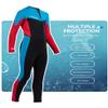 WYYHAA Wetsuit for Youth Boys, 2.5Mm Neoprene Full Long Sleeve Swimsuits, One Piece Front Zip Diving Suit for Swimming Skiing Surfing,Blue,16 view 3
