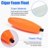 SILANON Peg Floats Fishing Bobbers,Foam Cigar Fishing Floats Bobbers Catfish Floats Slip Fishing Cork Bobbers with Pipe Plug for Catfish Santee Rig Freshwater Saltwater Fishing view 2
