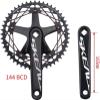 MXITA Cranksets Fixed Gear Bike Crankset 144BCD 165mm Track Bike Crankset Extra Large Teeth Chainring 48T 49T Square Tape Racing Crankset view 2