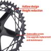 MXITA Cranksets Fixed Gear Bike Crankset 144BCD 165mm Track Bike Crankset Extra Large Teeth Chainring 48T 49T Square Tape Racing Crankset view 3