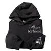 Regamor Embroidered Matching Couple Hoodies Boyfriend and Girlfriend I Love My Girlfriend Couple Christmas Valentine 7 view 3