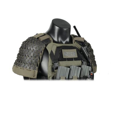 LOCHE Tactical Shoulder Armor Guards, Tactical Gear Non-Slip Shoulder Armors Protector, Medieval Warrior Knight Samurai Combat Protector Defense Gear - RG (Without Vest)