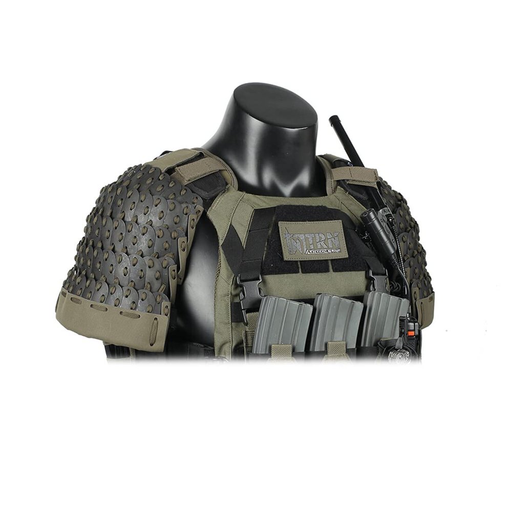 LOCHE Tactical Shoulder Armor Guards, Tactical Gear Non-Slip Shoulder Armors Protector, Medieval Warrior Knight Samurai Combat Protector Defense Gear - RG (Without Vest)