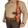 Leather Shoulder Holster Fits S&W Model 686 586 637 60 10 19, Premium Leather, Fast Draw, Handmade, Right Handed, Double Magazine - ShnLeather (Black, S&W Model 10 4" Barrel) view 1